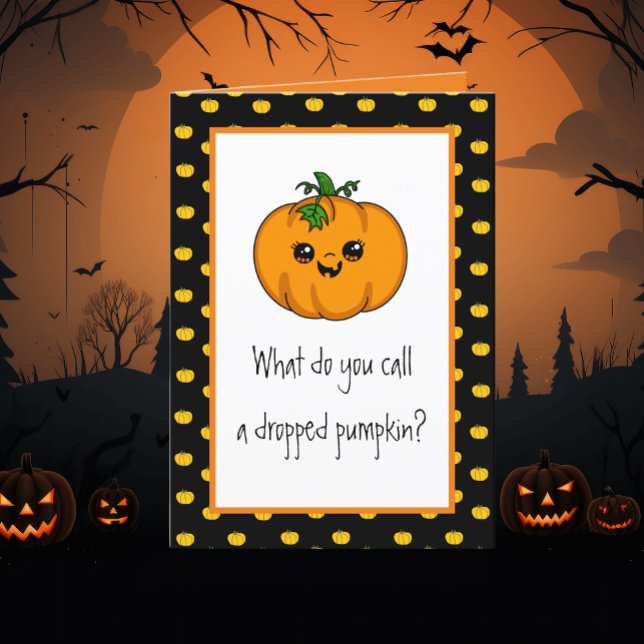 Carte Joyeux Halloween | Jeu de mots drôle de citrouille (Créateur téléchargé)