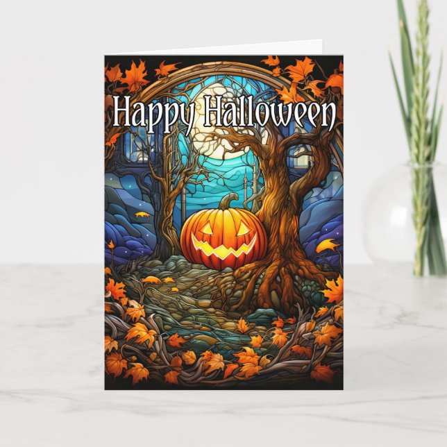 Carte Joyeux Halloween Pour Les Enfants (Devant)