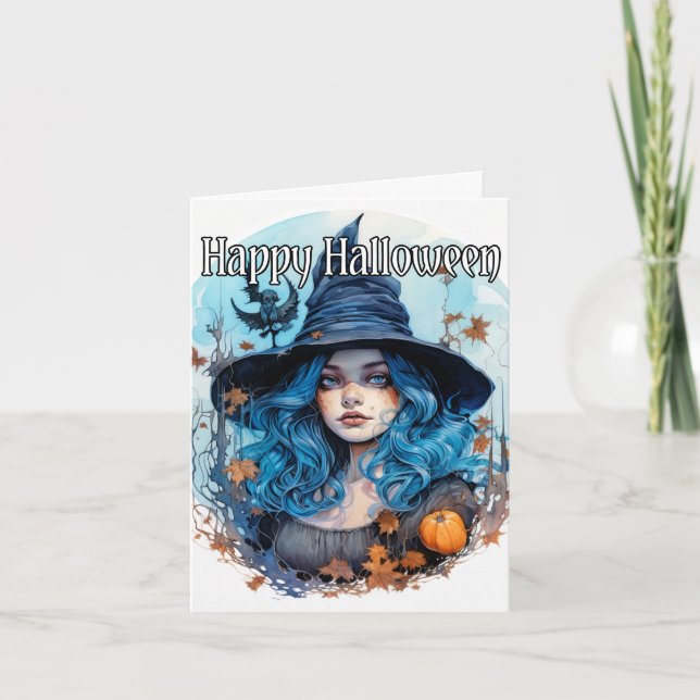 Carte Joyeux Halloween | Salem Witch (Devant)