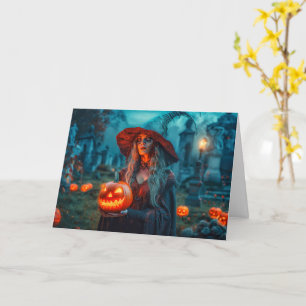 Carte Joyeux Halloween   Sinister Witch