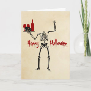 Carte Joyeux Hallowine squelette sans tête