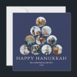 Carte Joyeux Hanoukka 10 Carré photo Bleu Blanc<br><div class="desc">Vous ne pouvez pas choisir une ou deux de vos photos de famille préférées ? Ces grandes cartes de voeux de 5, 25 po x 5, 25 po à plat de vacances offrent des espaces réservés pour 10 de vos photos préférées, nom de famille et année. Les photos sont toutes...</div>