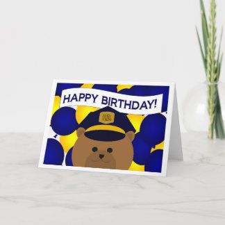 Carte Joyeux héros de la police d'anniversaire !