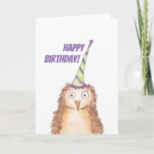 Carte Joyeux hibou d'anniversaire