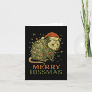 Carte Joyeux Hissmas Ssum Santa Hat Xmas Hommes légers