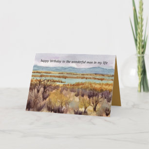 Carte Joyeux homme d'anniversaire dans ma vie Désert Sag