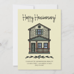 Carte Joyeux Housiversary Client Accueil Anniversaire Cr