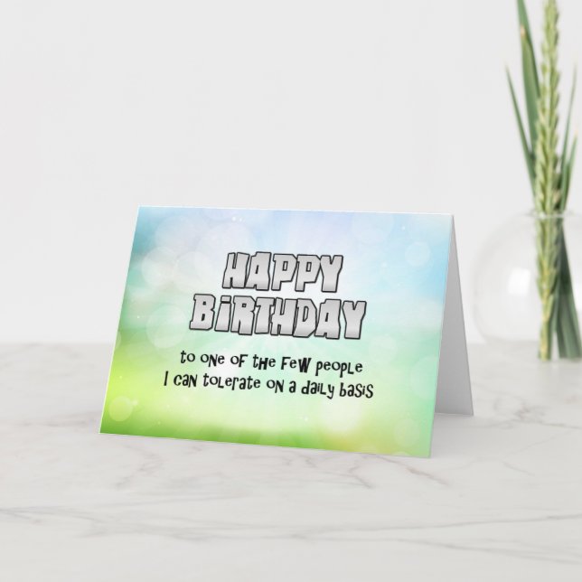 Carte Joyeux humour d'anniversaire (Devant)
