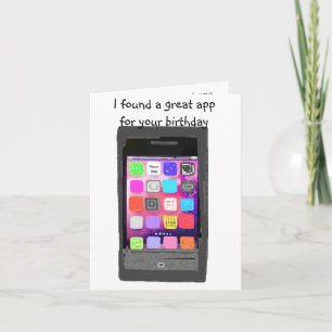 Carte Joyeux Humour d'application téléphonique d'anniver