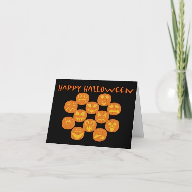 Carte Joyeux Jackolanterns Halloween (Devant)