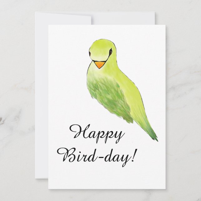 Carte Joyeux jeu d'oiseaux d'anniversaire (Devant)