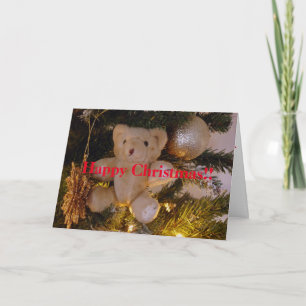 Carte Joyeux Jouet doux de Noël Teddy Bear