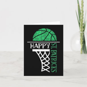 Carte Joyeux joueur de basket-ball Shamrock Jour de la S