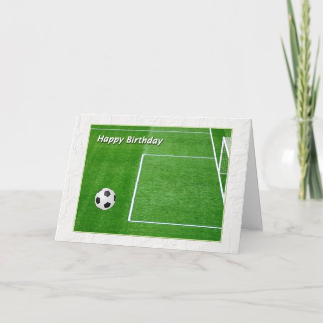 Carte Joyeux joueur de football d'anniversaire (Devant)