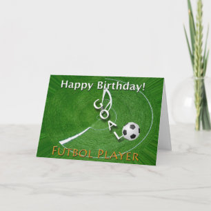 Carte Joyeux Joueur de football Football