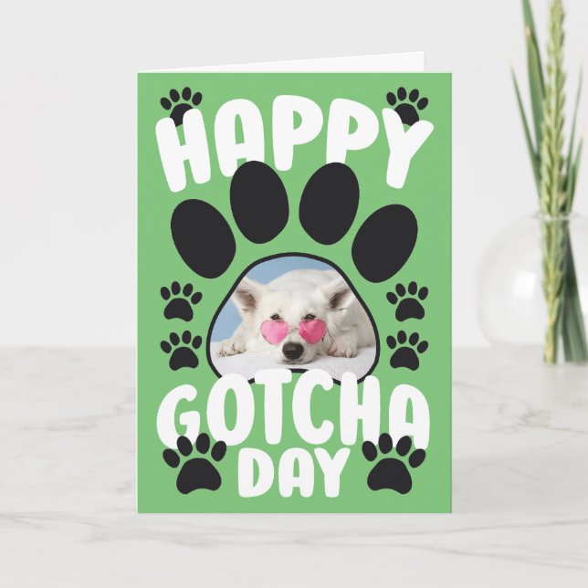 Carte Joyeux jour d'adoption chien de compagnie (Devant)