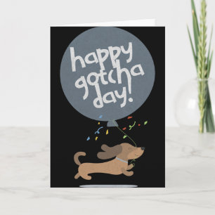 Carte Joyeux jour d'adoption chien nouveau chiot jour d'