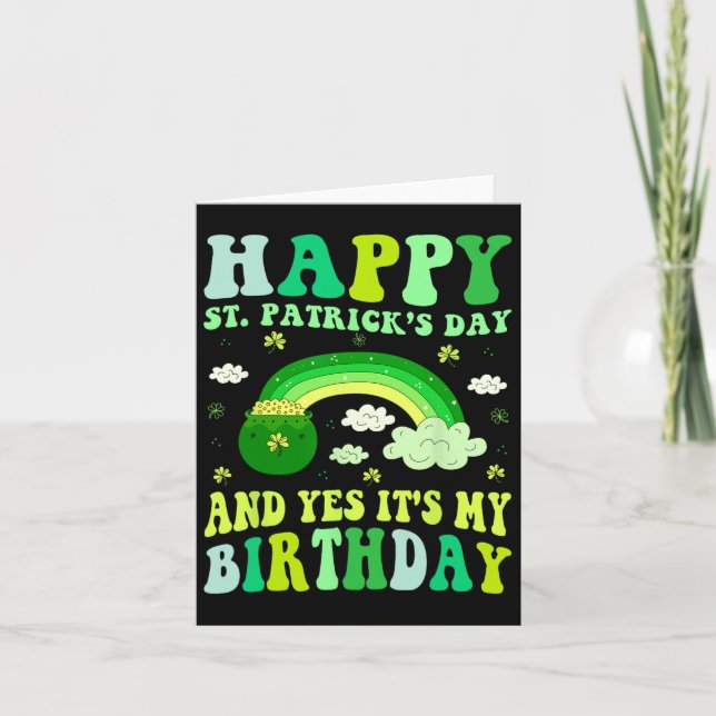 Carte Joyeux Jour de la Saint Patrick Anniversaire Saint (Devant)