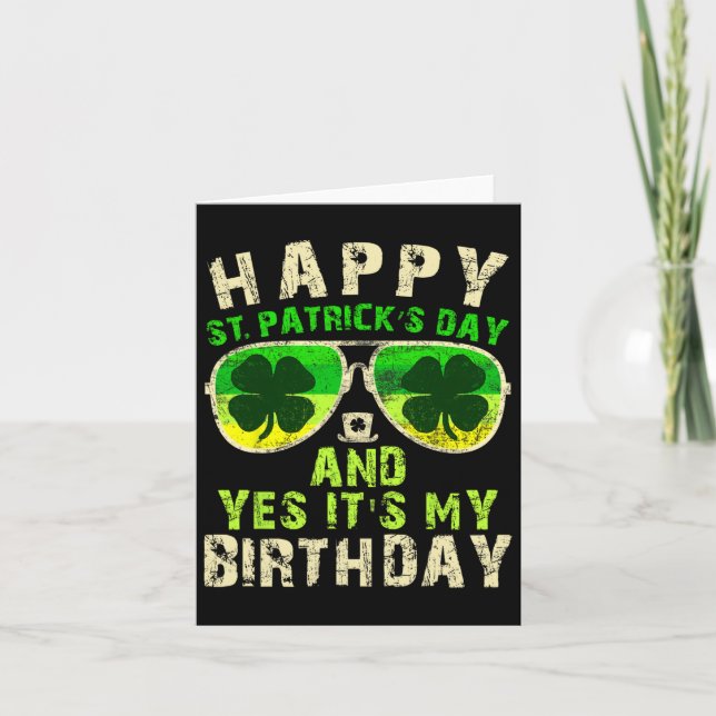 Carte Joyeux Jour de la Saint Patrick Anniversaire Saint (Devant)