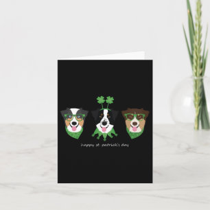 Carte Joyeux Jour de la Saint Patrick Australian Shepher