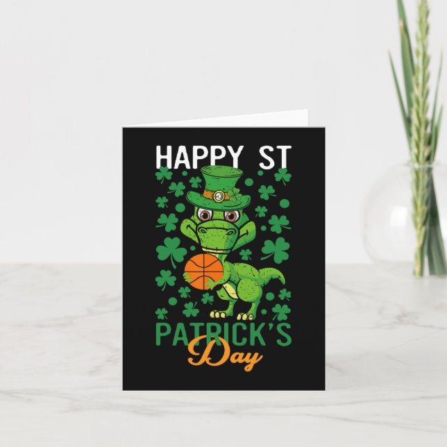 Carte Joyeux Jour de la Saint Patrick de basket-ball T-R (Devant)