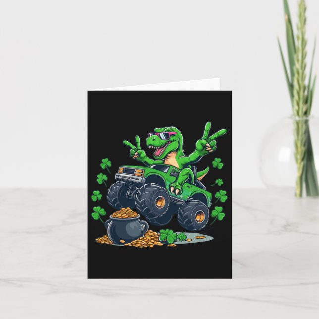 Carte Joyeux Jour de la Saint Patrick du jour St Pat-rex (Devant)
