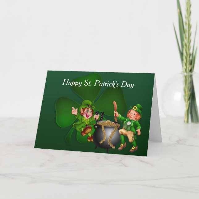 Carte Joyeux jour de la Saint-Patrick Lutins (Devant)