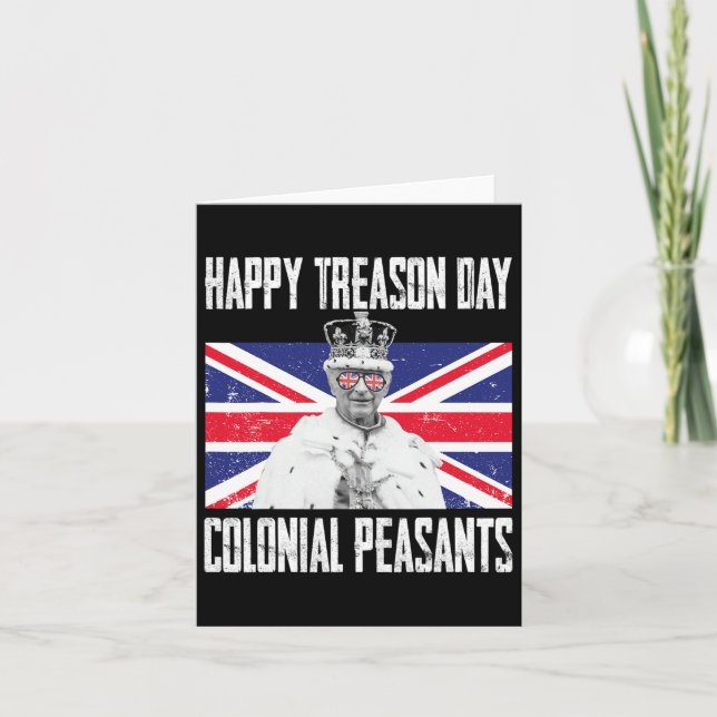 Carte Joyeux Jour de la Trahison Roi Charles Iii Anglais (Devant)
