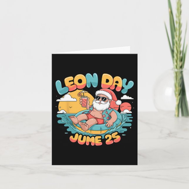 Carte Joyeux jour de Leon Papa Noël Été 6 mois avant Chr (Devant)