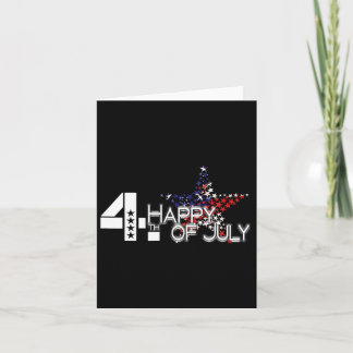 Carte Joyeux Jour de l'Indépendance 4 Juillet Étoile Dra