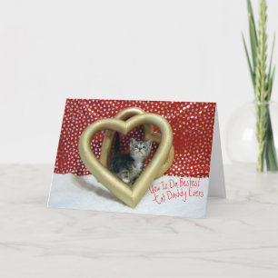 Carte Joyeux jour de papa chat - Fête des pères