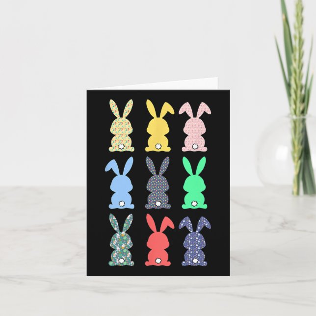 Carte Joyeux jour de Pâques Bunny lapin lapin Lover Enfa (Devant)