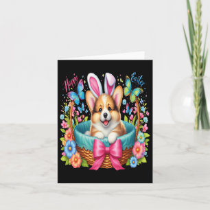Carte Joyeux jour de Pâques Corgi gallois Amoureux de le