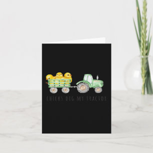 Carte Joyeux Jour de Pâques Fun Chicks Creg My Tractor