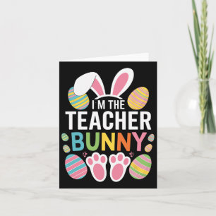 Carte Joyeux jour de Pâques Je suis Le Professeur Bunny 
