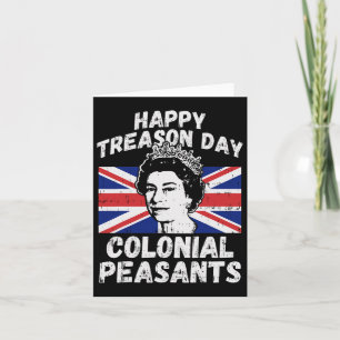Carte Joyeux Jour De Trahison Paysans Coloniaux Usa 4 Ju