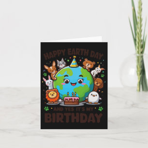 Carte Joyeux Jour des terres C'est mon anniversaire Né s