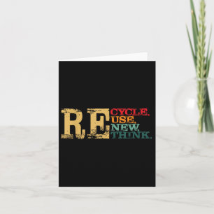 Carte Joyeux Jour des terres Recycle Réutiliser Renouvel