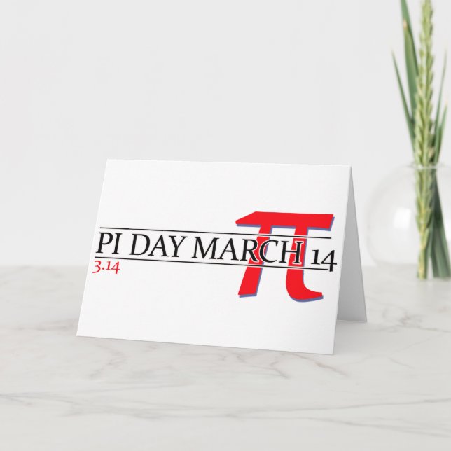 Carte Joyeux Jour du Pi 14 mars (Devant)