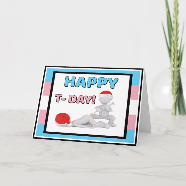 Carte Joyeux Jour T - Félicitations Pour Le Début T (Devant)