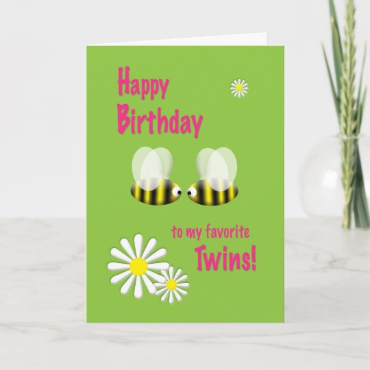 Carte Joyeux Jumeaux D Anniversaire Zazzle Fr