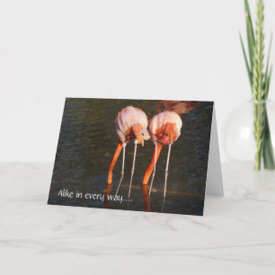 Carte Joyeux Jumeaux d'anniversaire ! - Flamants roses r