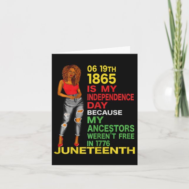 Carte Joyeux Juneteenth est mon jour de l'indépendance B (Devant)
