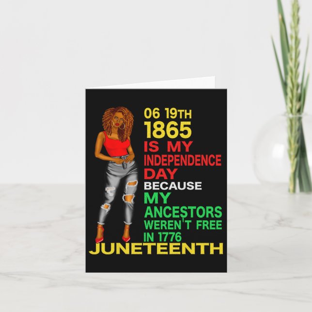 Carte Joyeux Juneteenth est mon jour de l'indépendance N (Devant)