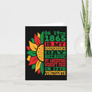 Carte Joyeux Juneteenth est mon jour de l'indépendance N