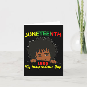 Carte Joyeux Juneteenth Indépendance Ado Jeunesse Afro L