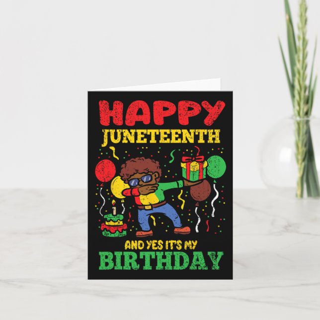 Carte Joyeux Junetten Et Oui C'Est Mon Anniversaire Blm  (Devant)