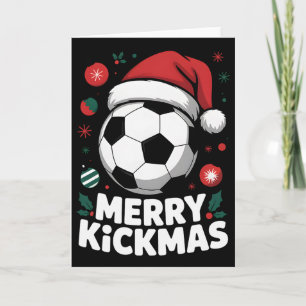 Carte Joyeux Kickmas Noël Santa Football Ll Graphique En