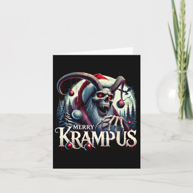 Carte Joyeux Krampus Krampus Arrive En Ville Horreur Noë (Devant)