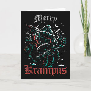 Carte Joyeux Krampus Noël Xmas Horreur Moche Evil Paja